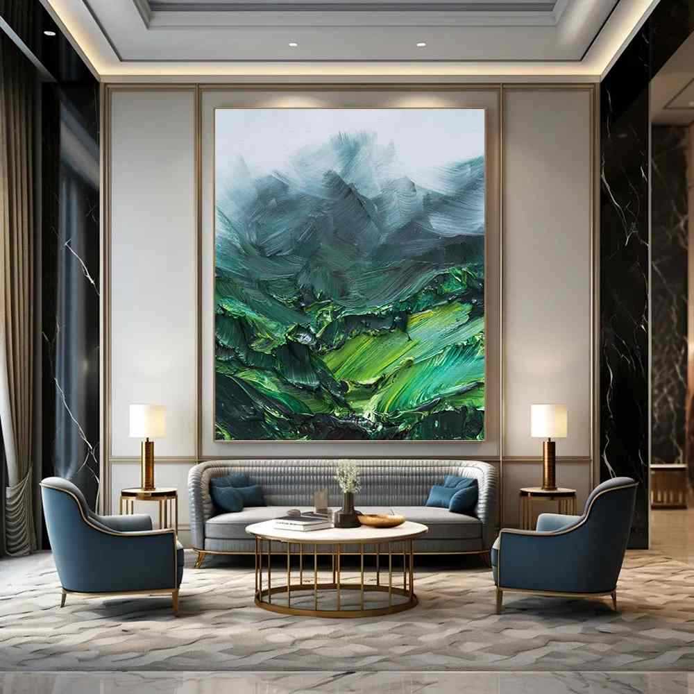 Nature_Mountain_Landscape_Green_Textured_Artwork_7CKK9 wall art